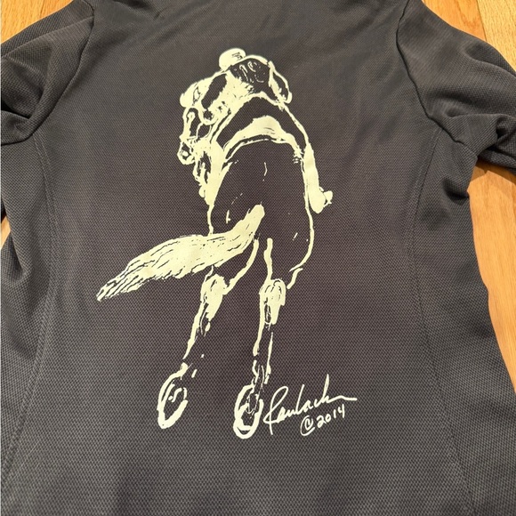 2014 Kerrits x Raulack collab Charcoal Quarter-Zip Tech equestrian horse - Picture 3 of 7